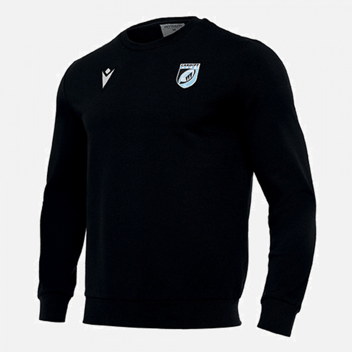 cardiff rugby 2021/22 black cotton sweatshirt | WRU Store