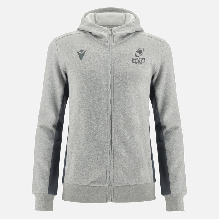 Cardiff Rugby 2023/24 grey full zip hoody | WRU Store