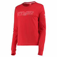Welsh Rugby Womens Contrast Long Sleeve T-Shirt
