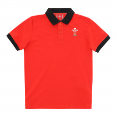 Welsh Rugby 2020/21 piquet cotton children's polo shirt from the fans collection