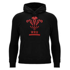 Welsh Rugby Iconic Logo Graphic Hoodie - Black - Womens