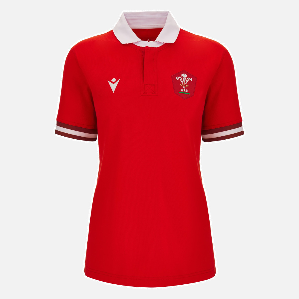 Welsh Rugby Top Designer Welsh Rugby 2023/24 womens home cotton shirt | WRU Store